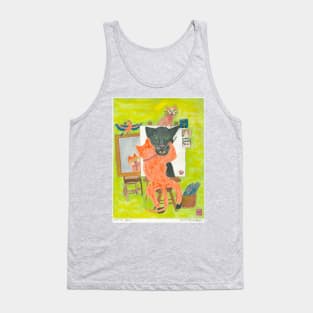 Mean Cat Selfie Tank Top